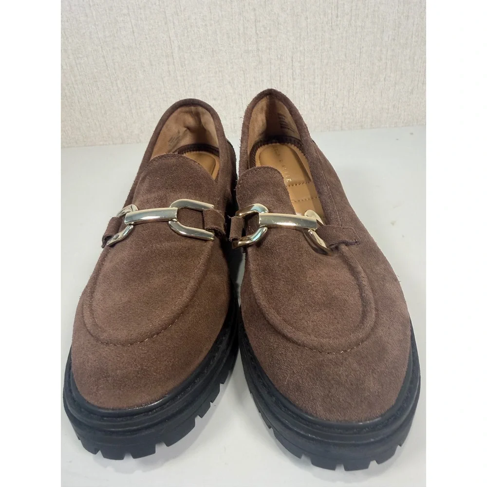 Kelly &‎ Katie Shoes Womens 7.5 M Maddie Platform Loafers Brown Leather Casual